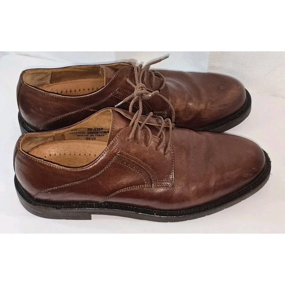 JOHNSTON & MURPHY Passport Oxford Dress Shoes Mens 9‎ M Leather Brown Lace Up
